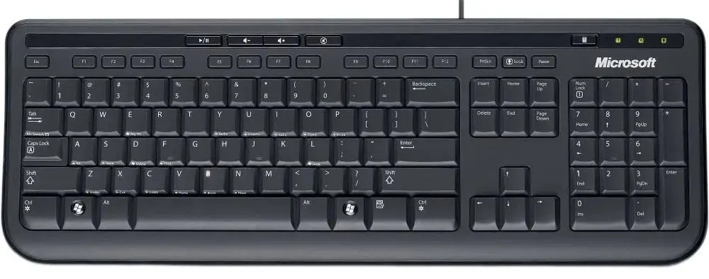 Комплект клавиатура + мышь Microsoft 600 Wired Desktop (Black) - 2