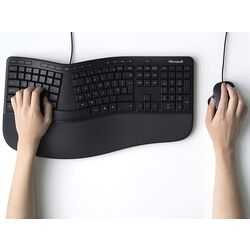 Комплект клавиатура + мышь Microsoft Ergonomic Desktop (Black) Thumb