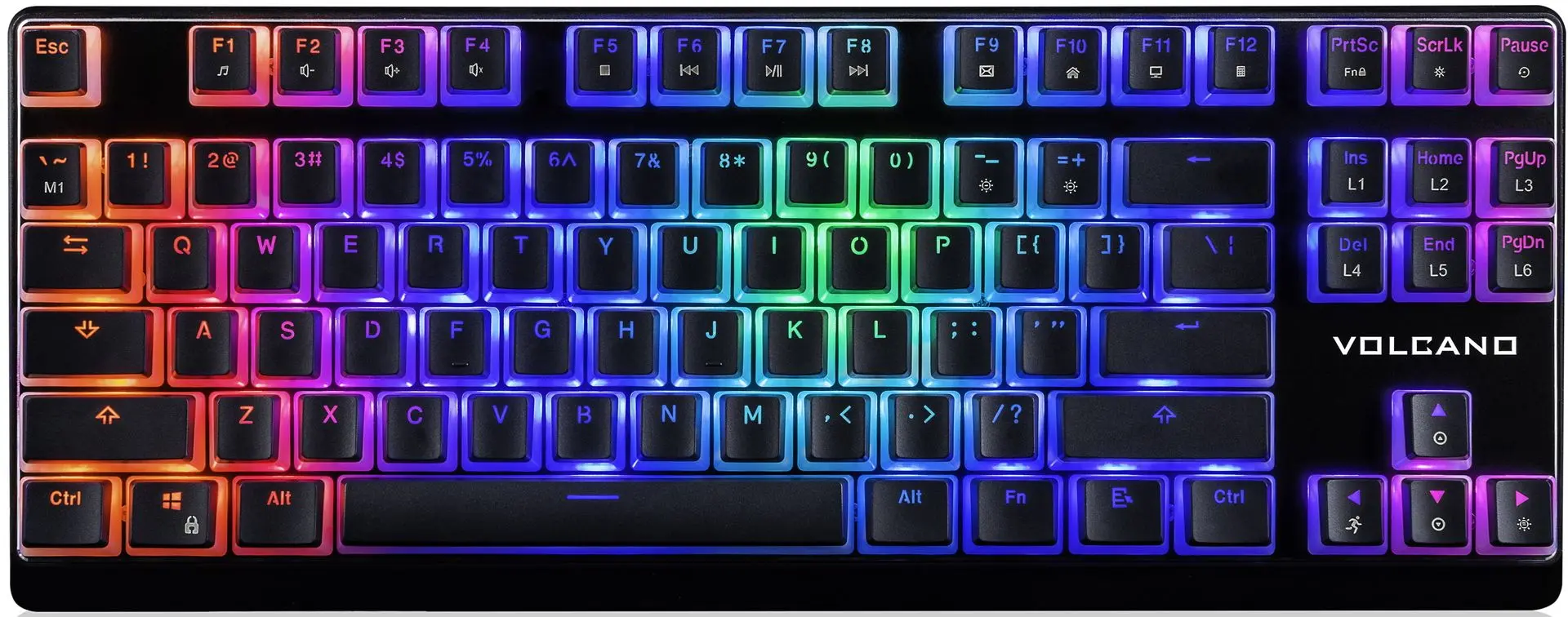 Tastatura Modecom Volcano Lanparty RGB Pudding Edition (Black)
