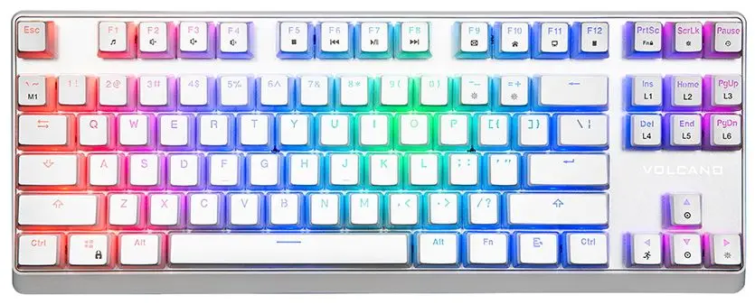 Tastatura Modecom Volcano Lanparty RGB Pudding Edition (White/Blue)