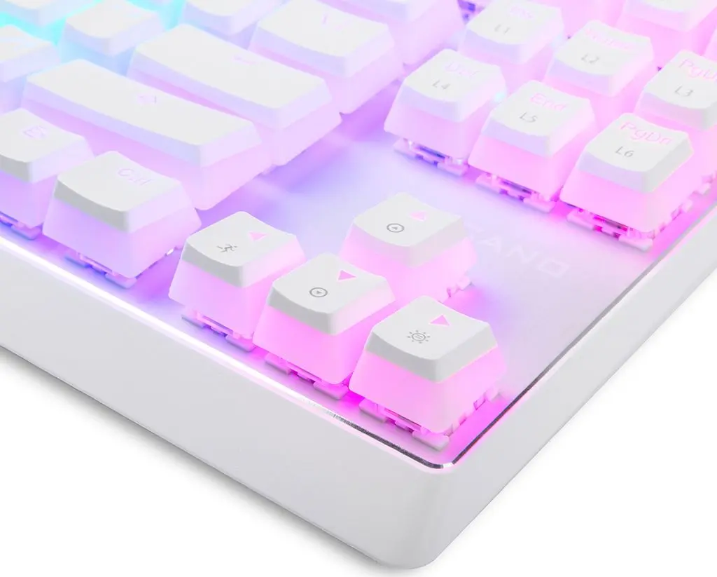 Клавиатура Modecom Volcano Lanparty RGB Pudding Edition (White/Brown) - 4