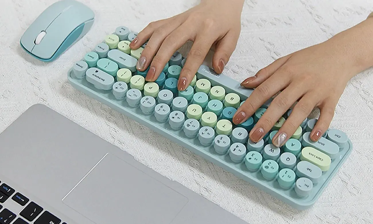 Беспроводной комплект клавиатура + мышь Mofii Bean (Green) - 2