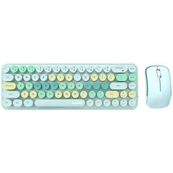 Set tastatura + mouse fara fir Mofii Bean (Green)