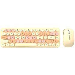 Set tastatura + mouse fara fir Mofii Bean (Milk Tea)