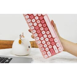 Set tastatura + mouse fara fir Mofii Bean (Pink) Thumb
