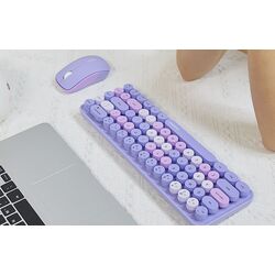 Set tastatura + mouse fara fir Mofii Bean (Purple) Thumb