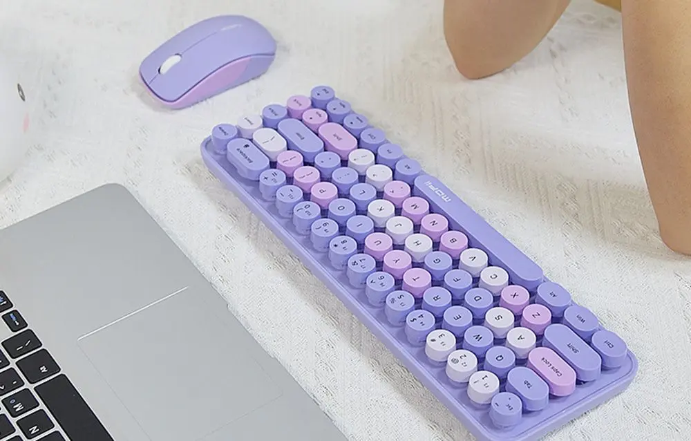 Set tastatura + mouse fara fir Mofii Bean (Purple) - 3