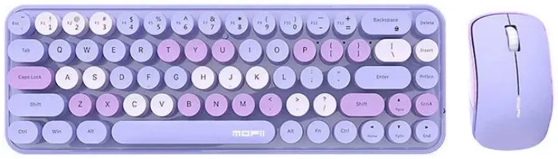 Set tastatura + mouse fara fir Mofii Bean (Purple)