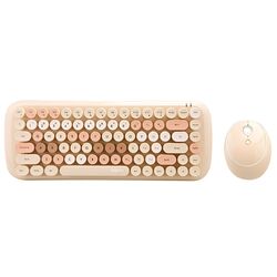 Set tastatura + mouse fara fir Mofii Candy 666 (Bej)