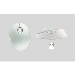 Беспроводной комплект клавиатура + мышь Mofii Sweet (White/Green) Thumb