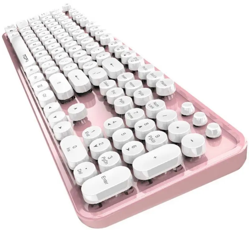 Set tastatura + mouse fara fir Mofii Sweet (White/Pink) - 3