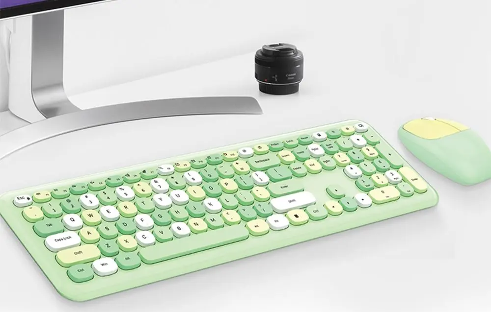 Set tastatura + mouse fara fir Mofii 666 (Green)