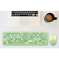Set tastatura + mouse fara fir Mofii 666 (Green) Thumb
