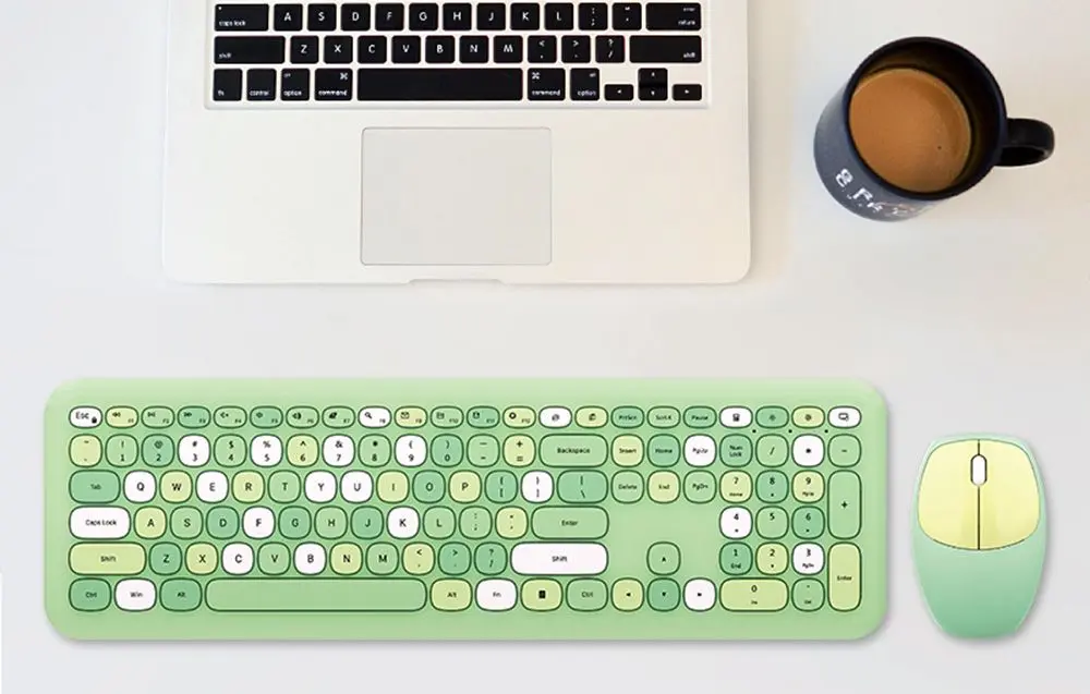 Set tastatura + mouse fara fir Mofii 666 (Green)