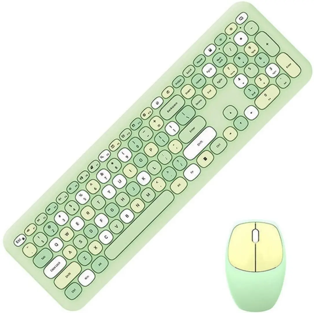 Set tastatura + mouse fara fir Mofii 666 (Green)