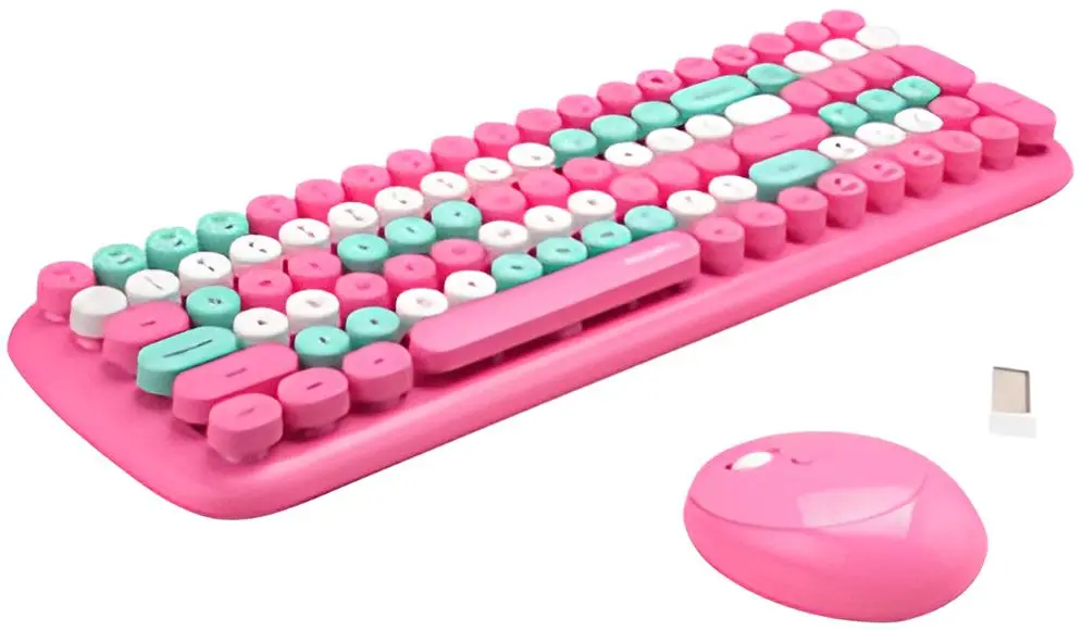 Set tastatura + mouse fara fir Mofii Candy XR (Pink) - 2