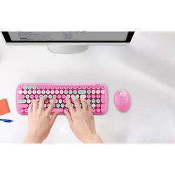 Set tastatura + mouse fara fir Mofii Candy XR (Pink) Thumb