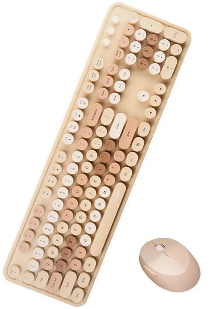 Set tastatura + mouse fara fir Mofii Sweet (Beige) - 2