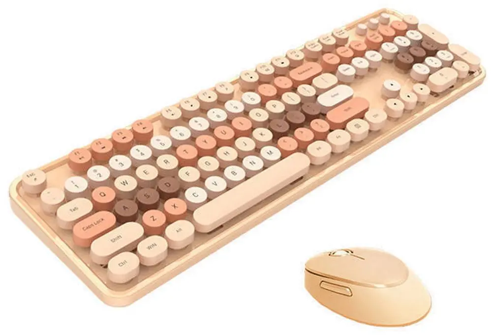 Set tastatura + mouse fara fir Mofii Sweet (Beige)