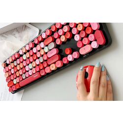 Set tastatura + mouse fara fir Mofii Sweet (Black/Red) Thumb