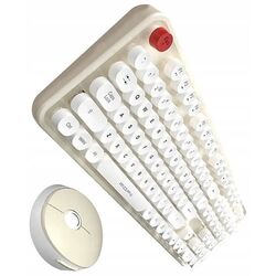 Set tastatura + mouse fara fir Mofii Sweet (White/Beige) Thumb