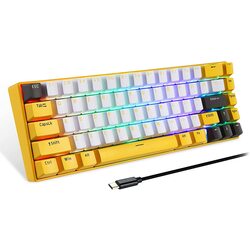 Tastatura fara fir Motospeed BK67 (Yellow) Thumb