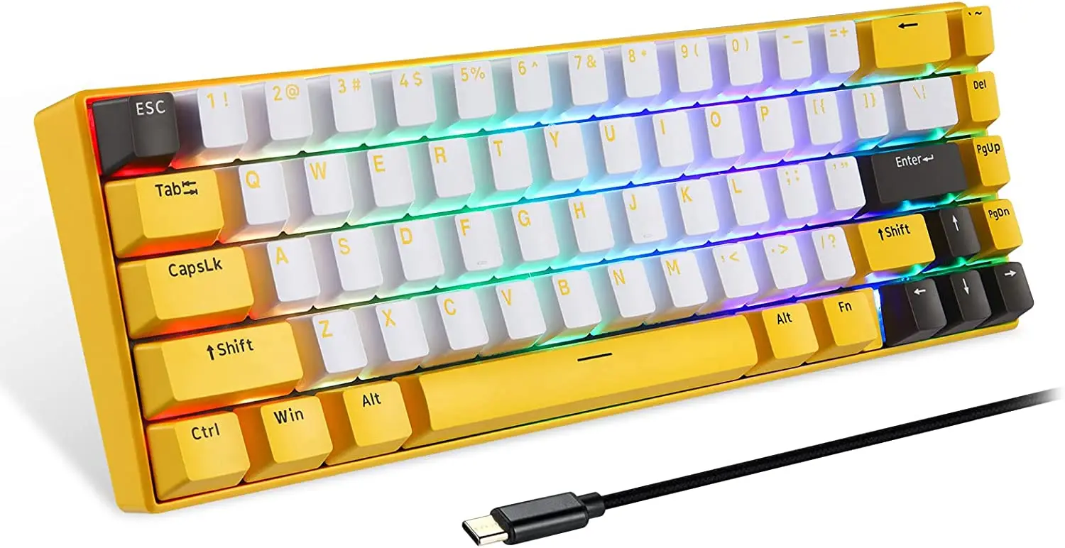 Tastatura fara fir Motospeed BK67 (Yellow) - 2