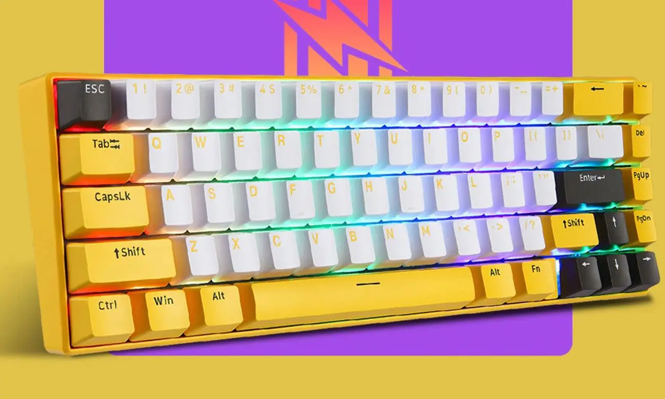 Tastatura fara fir Motospeed BK67 (Yellow) - 3