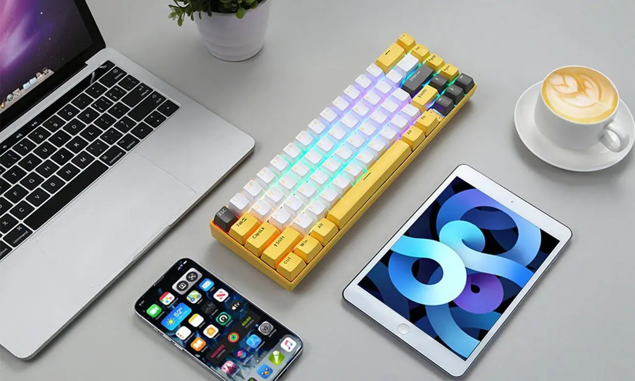 Tastatura fara fir Motospeed BK67 (Yellow) - 5