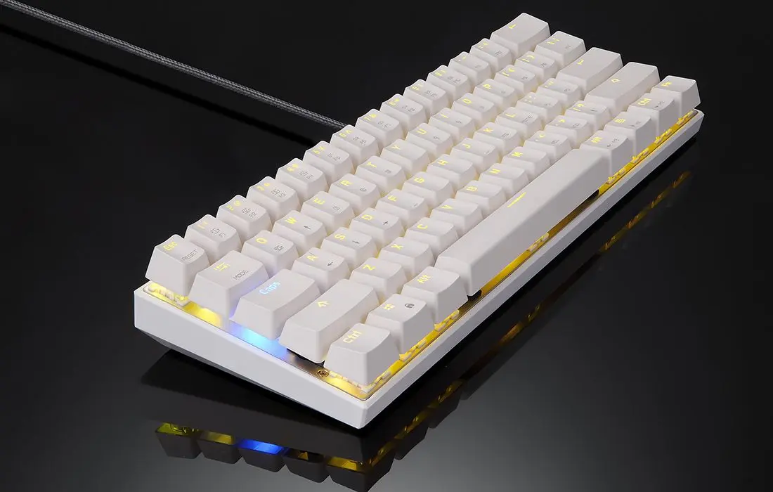 Tastatura fara fir Motospeed CK62 Blue Switch (White) - 4