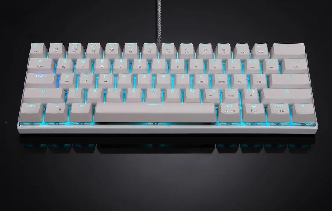 Tastatura fara fir Motospeed CK62 Blue Switch (White) - 6