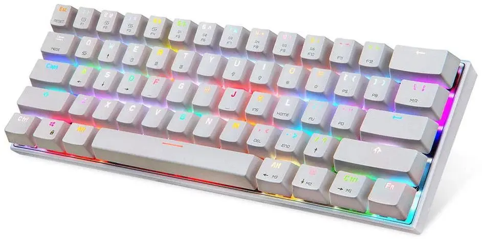 Tastatura fara fir Motospeed CK62 Red Switch (White) - 2