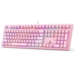 Клавиатура Motospeed K82 (Pink/White) Thumb