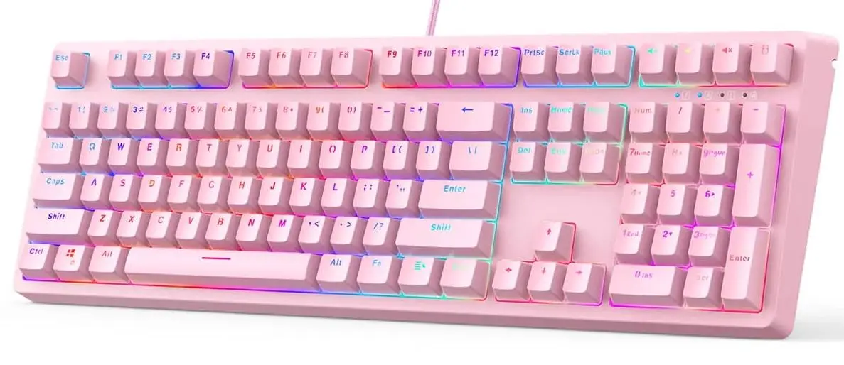 Клавиатура Motospeed K82 (Pink/White) - 2