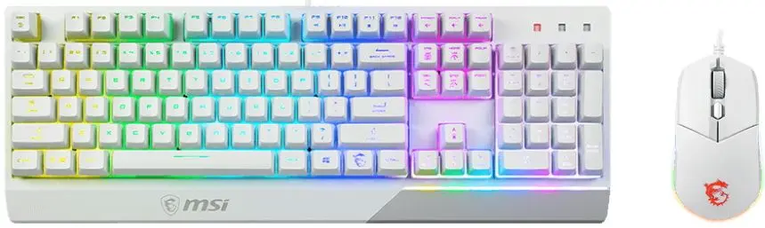 Комплект клавиатура + мышь MSI Vigor GK30 Combo (White)