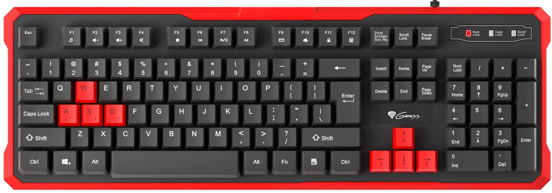 Клавиатура Natec Genesis Rhod 110 NKG-0939 (Black/Red)