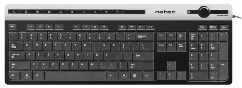 Tastatura Natec Swordfish Slim (Silver/Black)