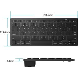Беспроводной комплект клавиатура + мышь Omoton KB066 + BM002 (Black) Thumb