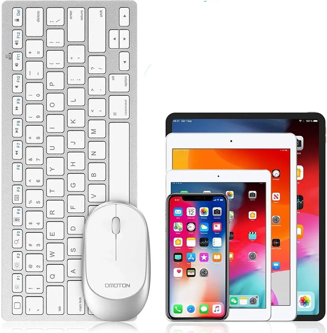 Set tastatura + mouse fara fir Omoton KB066 + BM002 (Silver) - 5