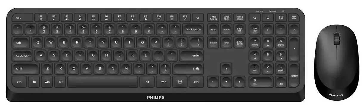 Set tastatura + mouse fara fir Philips SPT6307B/00 (Black)