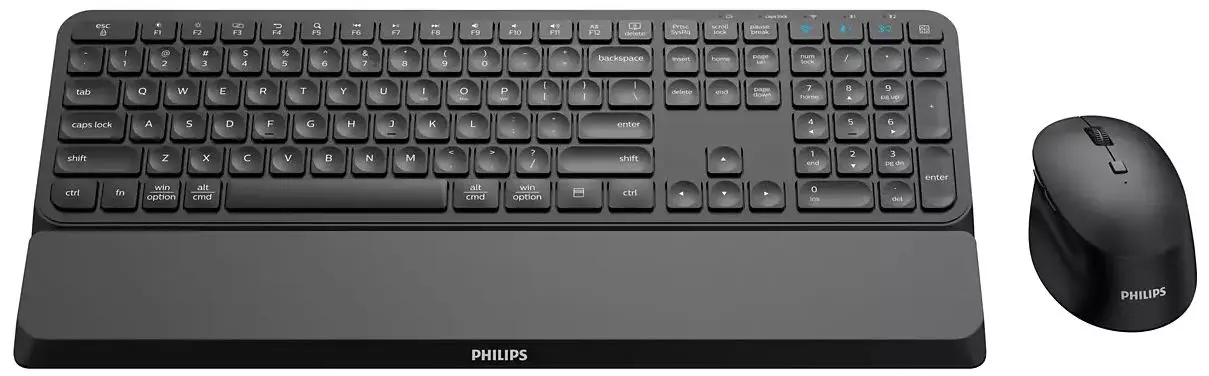 Set tastatura + mouse fara fir Philips SPT6607B/00 (Black) - 2