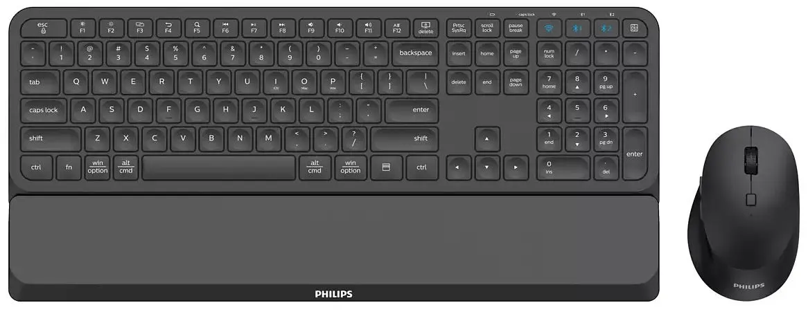 Set tastatura + mouse fara fir Philips SPT6607B/00 (Black)
