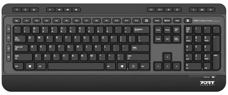 Set tastatura + mouse fara fir Port Designs 900901-US (Black)