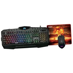 Set tastatura + mouse + covoras pentru mouse Qumo Wartime (Black)