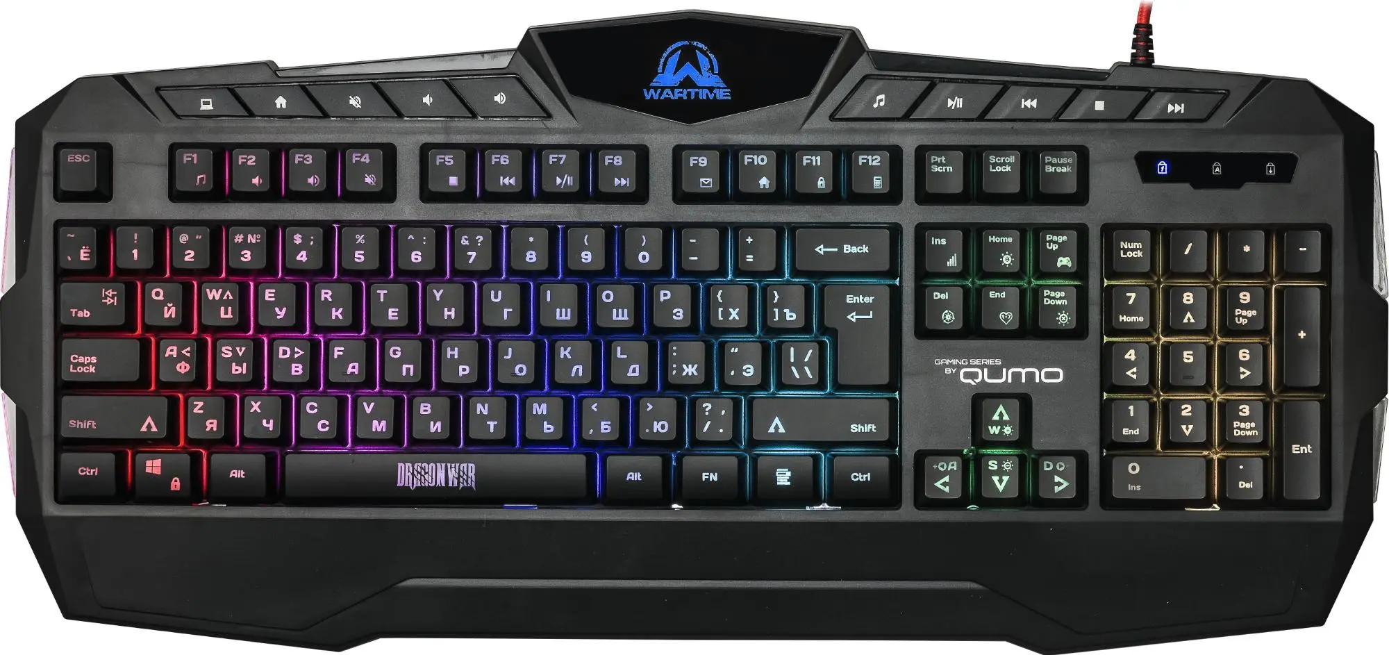 Set tastatura + mouse + covoras pentru mouse Qumo Wartime (Black) - 4