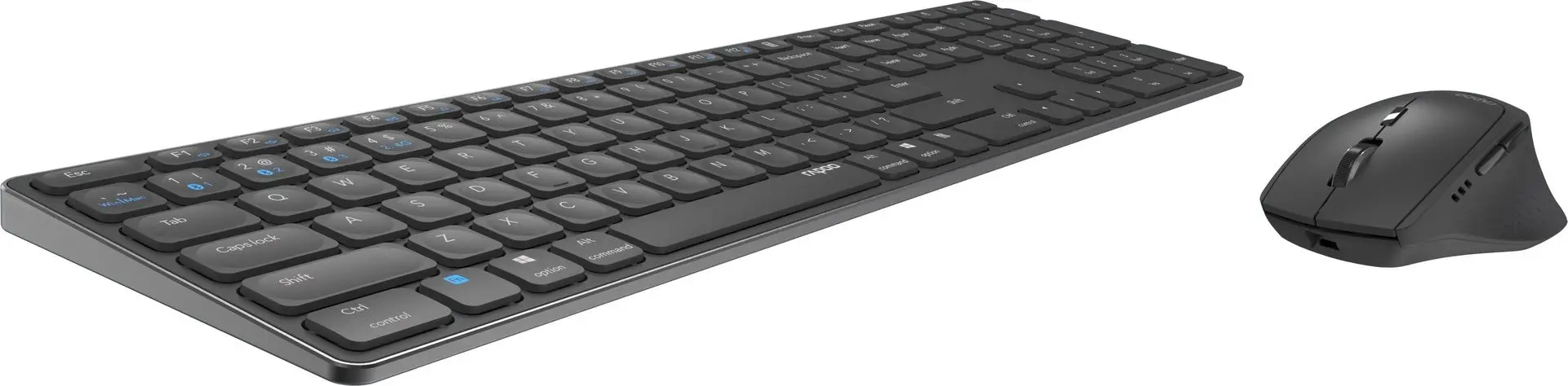 Set tastatura + mouse fara fir Rapoo 9800M (Dark Grey) - 3