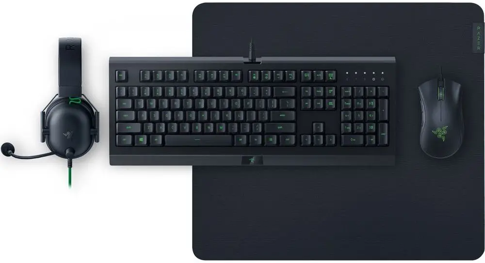 Gaming set 4in1 testatura + casti + mouse + mousepad Razer Power Up Bundle V2 (Black)