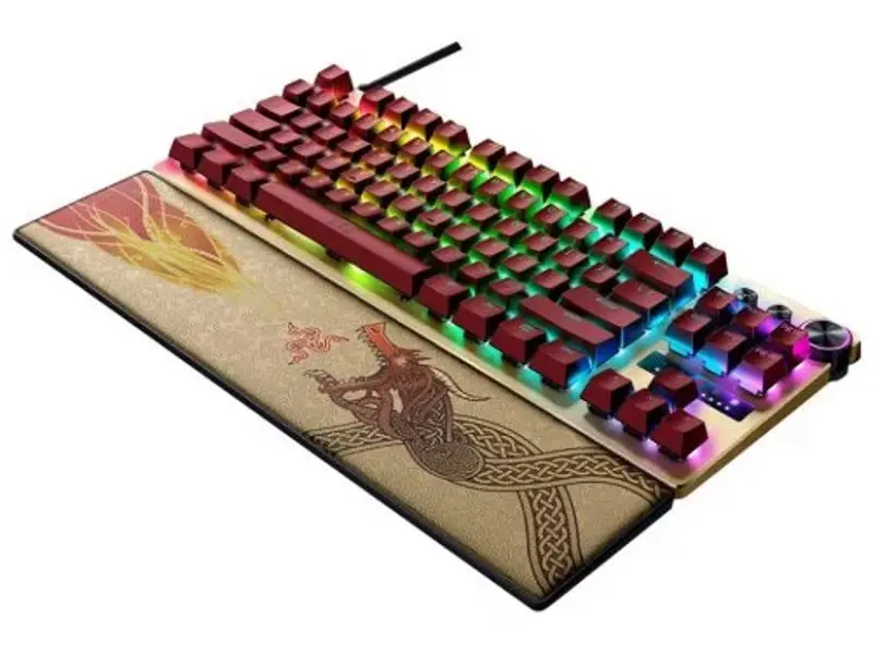 Tastatura Razer Huntsman V3 Pro Tenkeyless Counter-Strike 2 Edition (Beige/Burgundy) - 4