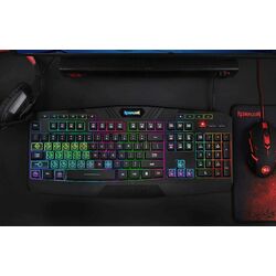 Gaming set 4in1 testatura + casti + mouse + mousepad Redragon RED-S101-BA-2 (Black) Thumb