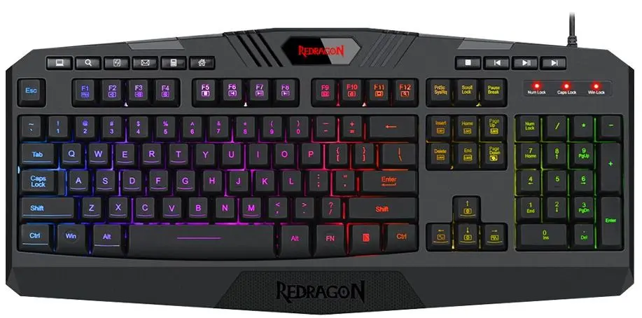 Gaming set 4in1 testatura + casti + mouse + mousepad Redragon RED-S101-BA-2 (Black)